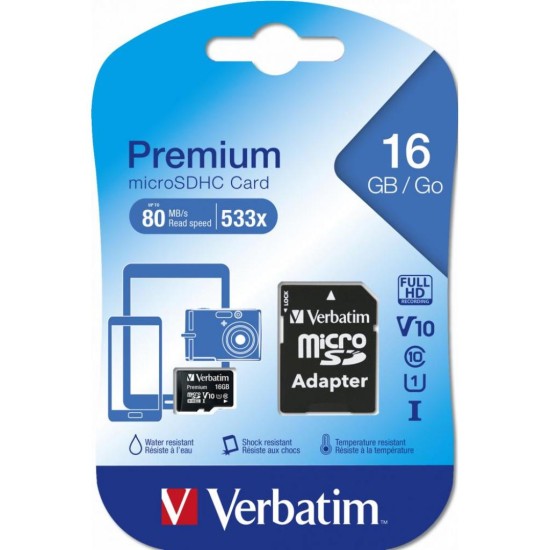 Карта пам'яті Verbatim 16GB microSDHC class 10 (MDAVR-10/G) Карта пам'яті Verbatim 16GB microSDHC class 10 (MDAVR-10/G)