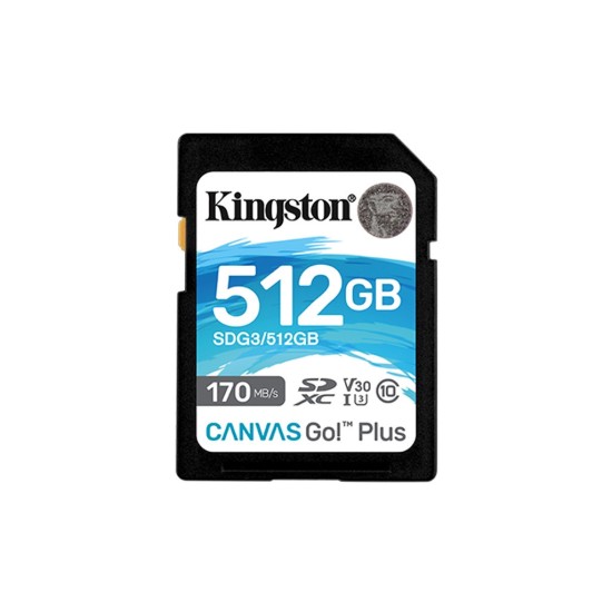 Карта пам'яті Kingston 512GB SDXC class 10 UHS-I U3 Canvas Go Plus (SDG3/512GB) Карта пам'яті Kingston 512GB SDXC class 10 UHS-I U3 Canvas Go Plus (SDG3/512GB)