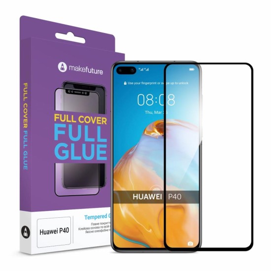 Скло захисне MakeFuture Huawei P40 Full Cover Full Glue (MGF-HUP40) Скло захисне MakeFuture Huawei P40 Full Cover Full Glue (MGF-HUP40)