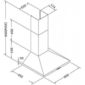 Вытяжка кухонная Pyramida KSX 60 IX (KSX60IX)