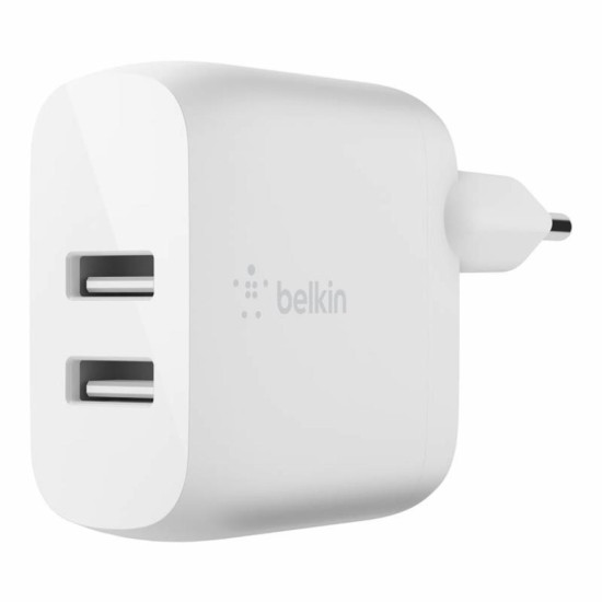 Зарядний пристрій Belkin Home Charger (24W) DUAL USB 2.4A, white (WCB002VFWH) Зарядний пристрій Belkin Home Charger (24W) DUAL USB 2.4A, white (WCB002VFWH)