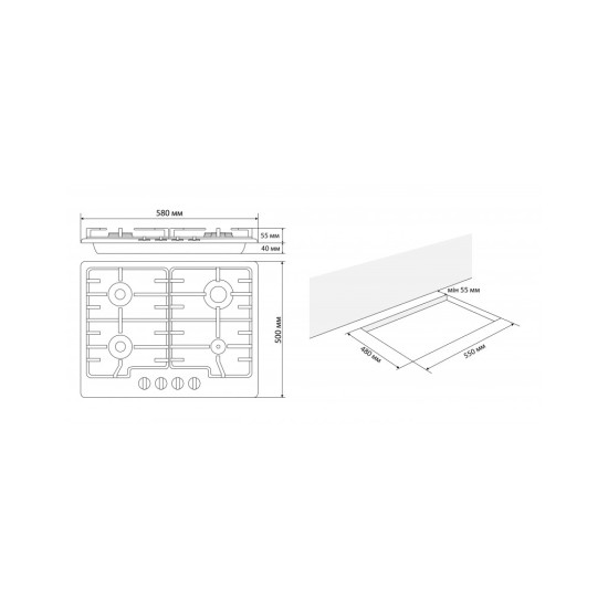 Варочна поверхня Eleyus GRACIA 60 WH CF Варочна поверхня Eleyus GRACIA 60 WH CF