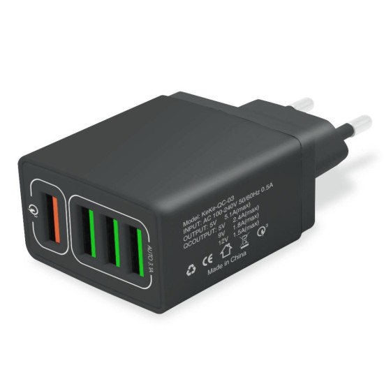 Зарядний пристрій XoKo QC-405 4 USB 6.2A Black (QC-405-BK) Зарядний пристрій XoKo QC-405 4 USB 6.2A Black (QC-405-BK)