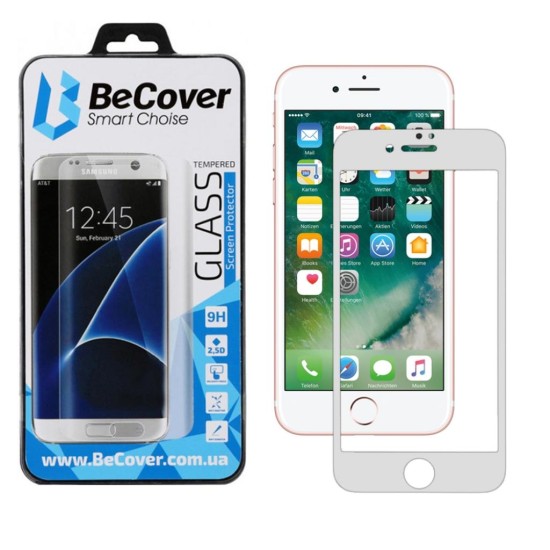 Скло захисне BeCover Apple iPhone 7 / 8 / SE 2020 3D White (701041) Скло захисне BeCover Apple iPhone 7 / 8 / SE 2020 3D White (701041)