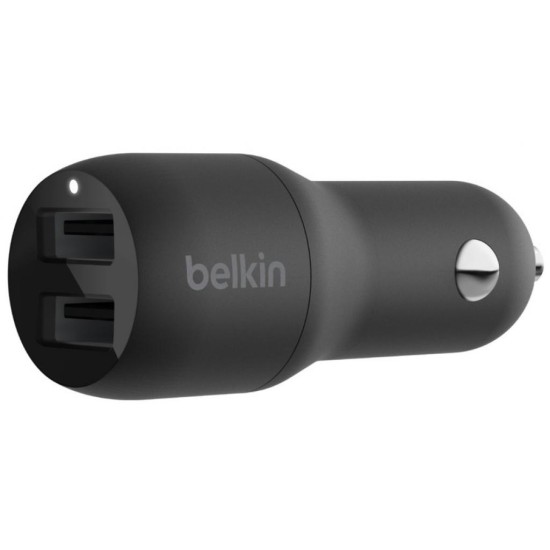 Зарядний пристрій Belkin Car Charger 24W Dual USB-A black (CCB001BTBK) Зарядний пристрій Belkin Car Charger 24W Dual USB-A black (CCB001BTBK)