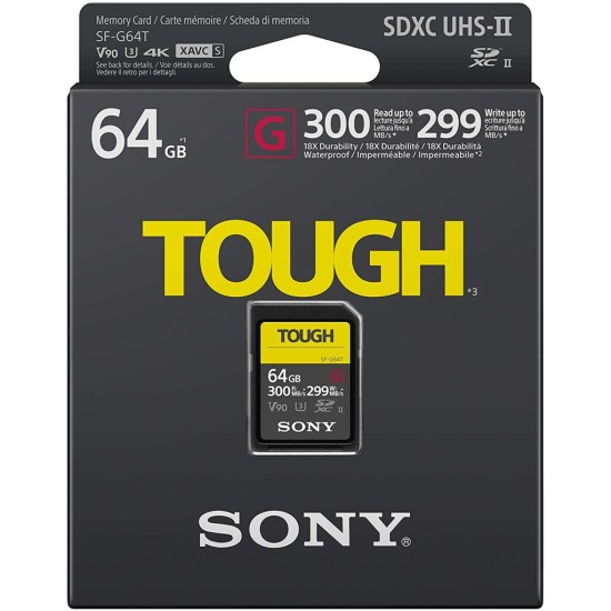 Карта пам'яті Sony 64GB SDXC class 10 UHS-II U3 V90 Tough (SF64TG) Карта пам'яті Sony 64GB SDXC class 10 UHS-II U3 V90 Tough (SF64TG)