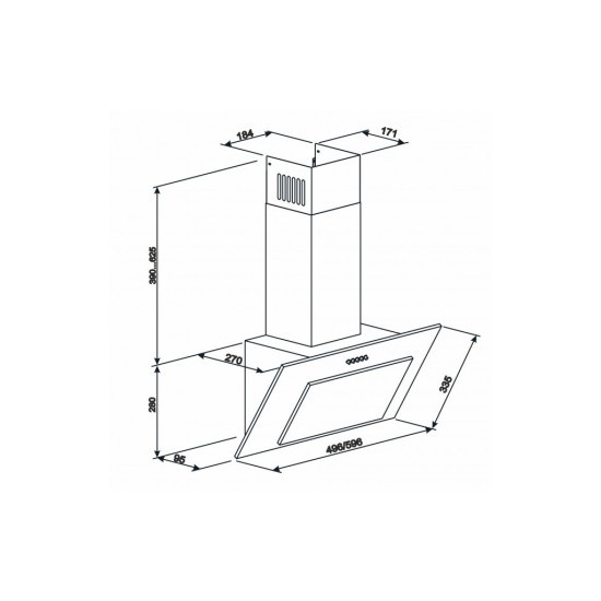Вытяжка кухонная Eleyus VERTICAL 700 50 BG (VERTICAL70050BG) Вытяжка кухонная Eleyus VERTICAL 700 50 BG (VERTICAL70050BG)