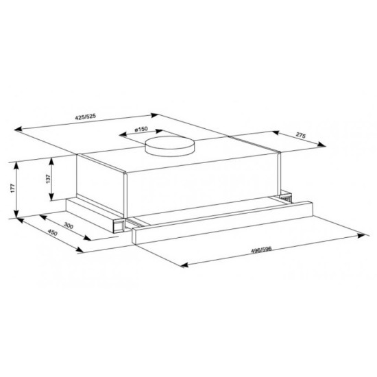 Витяжка кухонна Eleyus LOTUS 700 60 X Витяжка кухонна Eleyus LOTUS 700 60 X
