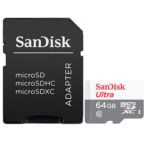 Карта пам'яті SanDisk 64GB microSD class 10 Ultra Light (SDSQUNR-064G-GN3MA) Карта пам'яті SanDisk 64GB microSD class 10 Ultra Light (SDSQUNR-064G-GN3MA)