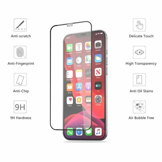 Скло захисне Drobak Apple iPhone 12 (Black) (222292) (222292) Скло захисне Drobak Apple iPhone 12 (Black) (222292) (222292)