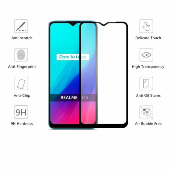 Скло захисне Drobak Realme C3 Full Cover Full Glue (Black) (222224) (222224) Скло захисне Drobak Realme C3 Full Cover Full Glue (Black) (222224) (222224)