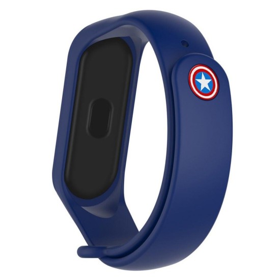 Ремінець до фітнес браслета Armorstandart Superhero Edition для Xiaomi Mi Band 5 Captain America Blue (ARM57108) Ремінець до фітнес браслета Armorstandart Superhero Edition для Xiaomi Mi Band 5 Captain America Blue (ARM57108)