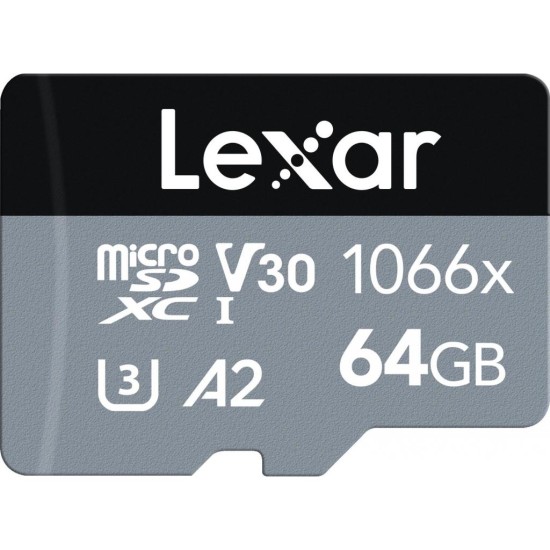 Карта памяти Lexar 64GB microSDXC class 10 UHS-I 1066x Silver (LMS1066064G-BNANG) Карта памяти Lexar 64GB microSDXC class 10 UHS-I 1066x Silver (LMS1066064G-BNANG)