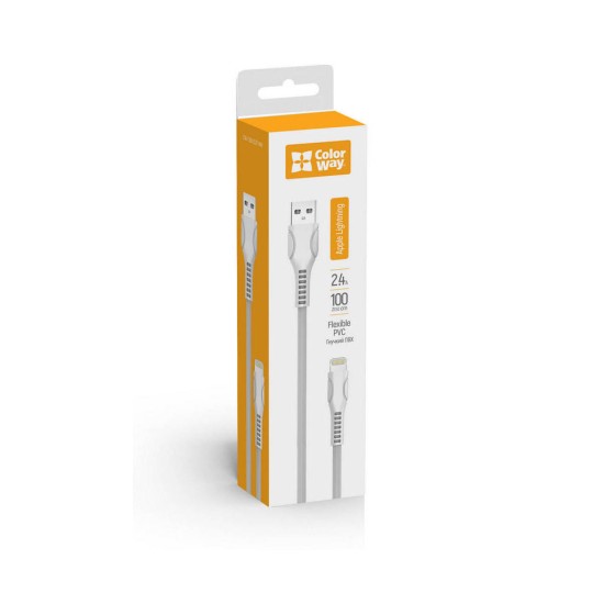Дата кабель USB 2.0 AM to Lightning 1.0m line-drawing white ColorWay (CW-CBUL027-WH) Дата кабель USB 2.0 AM to Lightning 1.0m line-drawing white ColorWay (CW-CBUL027-WH)
