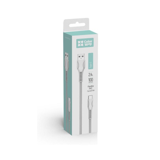 Дата кабель USB 2.0 AM to Type-C 1.0m line-drawing white ColorWay (CW-CBUC029-WH) Дата кабель USB 2.0 AM to Type-C 1.0m line-drawing white ColorWay (CW-CBUC029-WH)