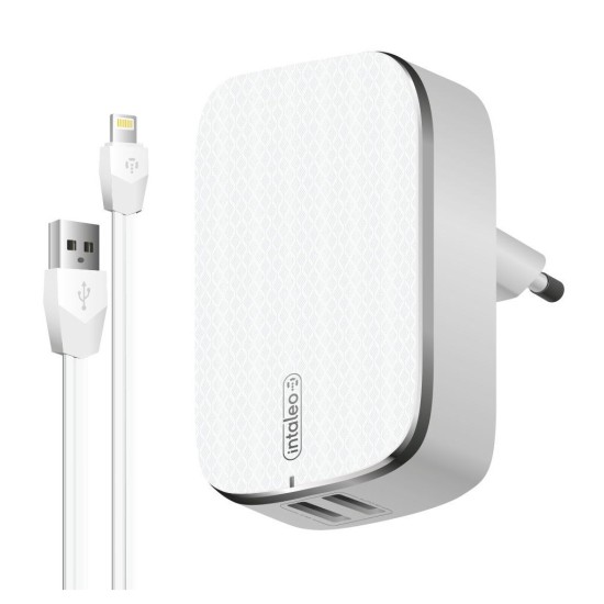 Зарядний пристрій Intaleo TCG242 (2USB2,4A) + Lightning cable white (1283126477454) Зарядний пристрій Intaleo TCG242 (2USB2,4A) + Lightning cable white (1283126477454)