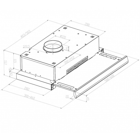 Витяжка кухонна Pyramida TLX1-60 BL Витяжка кухонна Pyramida TLX1-60 BL