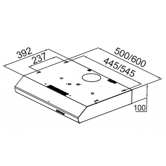 Вытяжка кухонная Pyramida UX 60 BL Вытяжка кухонная Pyramida UX 60 BL
