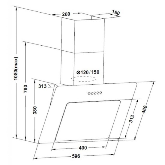 Вытяжка кухонная Pyramida NR 60 PK WHITE