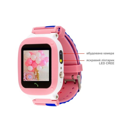 Смарт-годинник Amigo GO004 Splashproof Camera+LED Pink (746404) Смарт-годинник Amigo GO004 Splashproof Camera+LED Pink (746404)