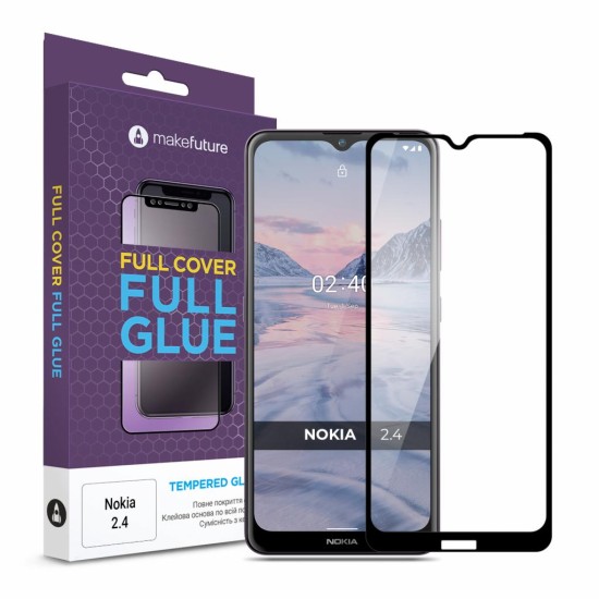 Стекло защитное MakeFuture Nokia 2.4 Full Cover Full Glue (MGF-N24) Стекло защитное MakeFuture Nokia 2.4 Full Cover Full Glue (MGF-N24)