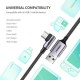 Дата кабель USB 2.0 AM to Type-C 1.0m US284 Angled Alum. Braid Black Ugreen (50941) Дата кабель USB 2.0 AM to Type-C 1.0m US284 Angled Alum. Braid Black Ugreen (50941)