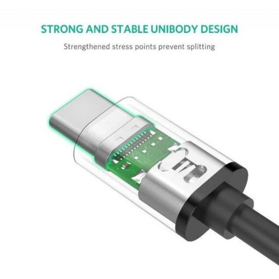 Дата кабель USB-C to USB-C 1.0m US286 3A Black Ugreen (50997) Дата кабель USB-C to USB-C 1.0m US286 3A Black Ugreen (50997)