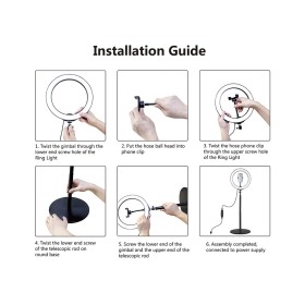 Набор блогера Puluz Ring USB LED lamp 10.2"+ table mount 140cm (PKT3039)
