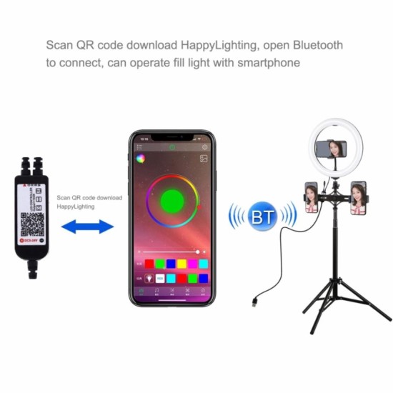 Набор блогера Puluz Ring USB RGBW LED lamp PKT3055B 10.2" + tripod 1.65 м (PKT3055B) Набор блогера Puluz Ring USB RGBW LED lamp PKT3055B 10.2" + tripod 1.65 м (PKT3055B)