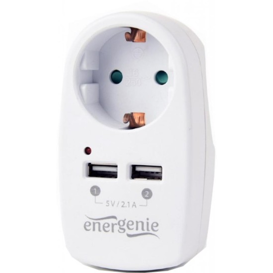 Зарядное устройство EnerGenie 2 USB x 2.1A (EG-ACU2-02) Зарядное устройство EnerGenie 2 USB x 2.1A (EG-ACU2-02)