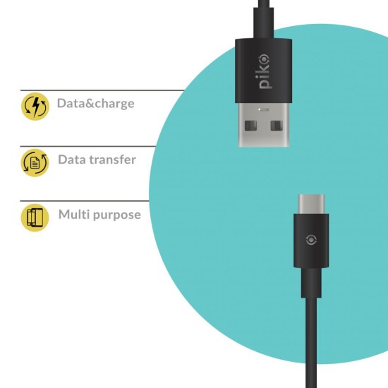 Дата кабель USB 2.0 AM to Type-C 2.0m CB-UT12 black Piko (1283126493850) Дата кабель USB 2.0 AM to Type-C 2.0m CB-UT12 black Piko (1283126493850)