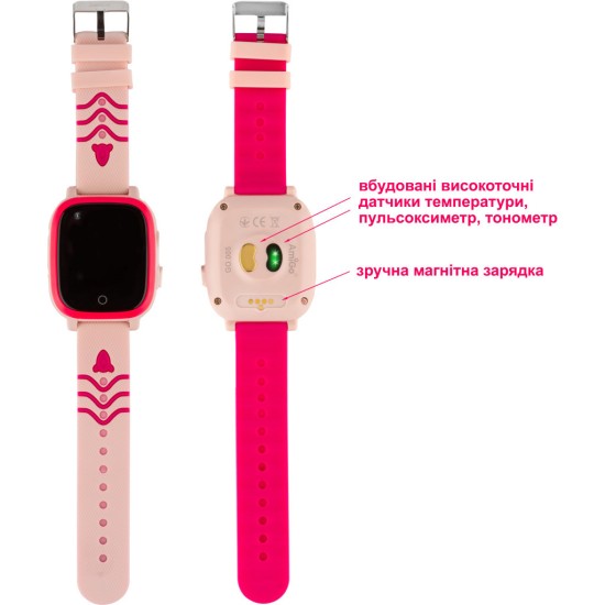 Смарт-годинник Amigo GO005 4G WIFI Kids waterproof Thermometer Pink (747018) Смарт-годинник Amigo GO005 4G WIFI Kids waterproof Thermometer Pink (747018)