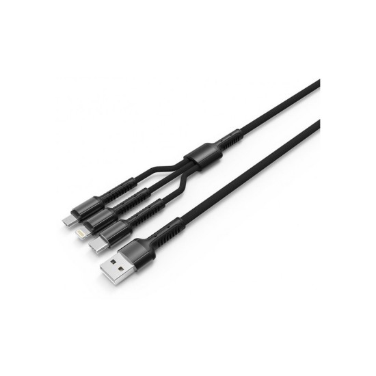 Дата кабель USB 2.0 AM to Lightning + Micro 5P + Type-C 4.0A (20W) ColorWay (CW-CBU3003-GR) Дата кабель USB 2.0 AM to Lightning + Micro 5P + Type-C 4.0A (20W) ColorWay (CW-CBU3003-GR)