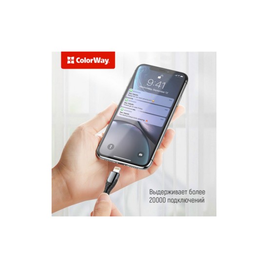 Дата кабель USB-C to Lightning 1.0m ColorWay (CW-CBPDCL033-GR) Дата кабель USB-C to Lightning 1.0m ColorWay (CW-CBPDCL033-GR)