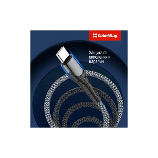 Дата кабель USB-C to Lightning 1.0m ColorWay (CW-CBPDCL033-GR) Дата кабель USB-C to Lightning 1.0m ColorWay (CW-CBPDCL033-GR)