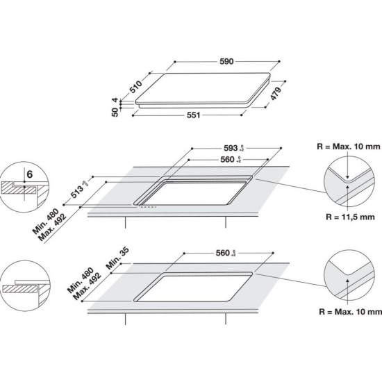 Варочна поверхня Whirlpool WFS0160NE Варочна поверхня Whirlpool WFS0160NE