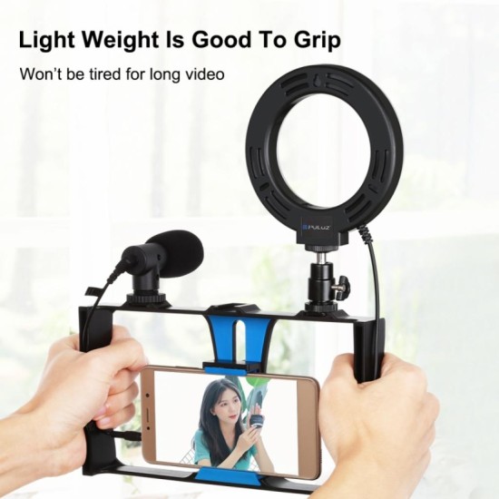 Набор блогера Puluz 4in1 (ring light, mount, phone holder, microphone) (PKT3025L) Набор блогера Puluz 4in1 (ring light, mount, phone holder, microphone) (PKT3025L)