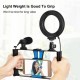 Набор блогера Puluz 4in1 (ring light, mount, phone holder, microphone) (PKT3025L) Набор блогера Puluz 4in1 (ring light, mount, phone holder, microphone) (PKT3025L)