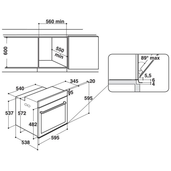 Духова шафа Whirlpool W7OM44S1PBL Духова шафа Whirlpool W7OM44S1PBL