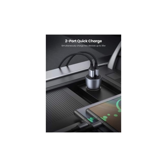 Зарядний пристрій Ugreen CD213 36W 2xUSB QC 3.0 3A Car Charger (Dark Blue) (10144) Зарядний пристрій Ugreen CD213 36W 2xUSB QC 3.0 3A Car Charger (Dark Blue) (10144)