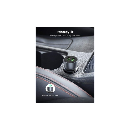 Зарядний пристрій Ugreen CD213 36W 2xUSB QC 3.0 3A Car Charger (Dark Blue) (10144) Зарядний пристрій Ugreen CD213 36W 2xUSB QC 3.0 3A Car Charger (Dark Blue) (10144)