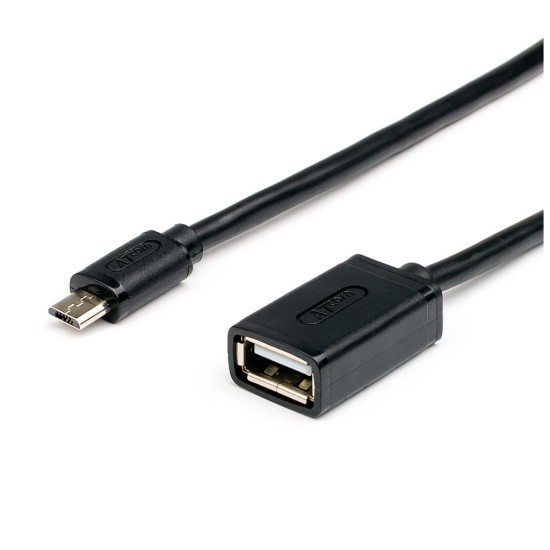 Дата кабель OTG USB 2.0 AF to Micro 5P 0.1m Atcom (3792) Дата кабель OTG USB 2.0 AF to Micro 5P 0.1m Atcom (3792)