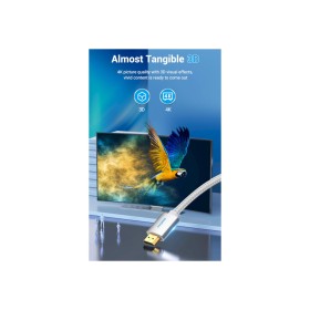 Кабель мультимедийный HDMI to HDMI 15.0m V2.0 4K Silver Metal Type Vention (AABIN)