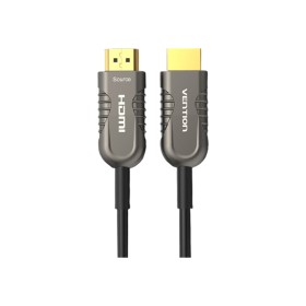 Кабель мультимедийный HDMI to HDMI 60.0m V2.1 Optical 8K 60Hz 48Gbps Dolby 7.1 TPE Black Metal Type Vention (AAZBAE)